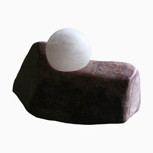 Lampada SM-00 scultorea in marmo e alabastro di Edouard Sankowski per Krzywda
