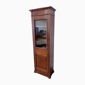 Small Vintage Italian Bookcase in Mahogany and Glass