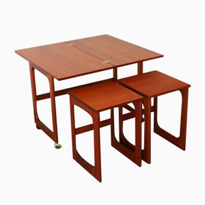 Coffee Table and Stools from McIntosh, Set of 3