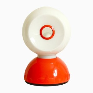 Lámpara de mesa Ranuncolo italiana era espacial vintage en naranja, años 60