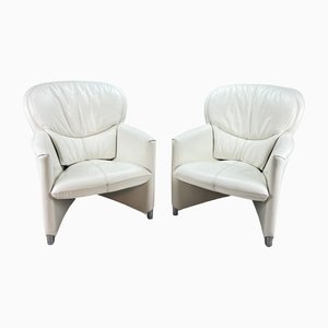White Leolux Excalibur Chairs by Jan Armgardt, 1990s, Set of 2
