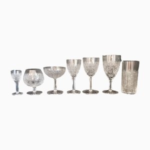 Verres en Cristal Taillé, Set de 64