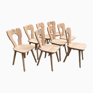 Vintage Wood Chairs, Set of 8