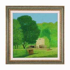Alessandro Tofanelli, Landscape Painting, 20th-Century, Oil on Canvas, Framed