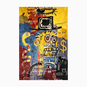 Tapiz al estilo de Jean-Michel Basquiat