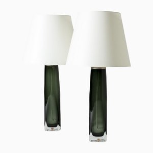 Glass Table Lamps by Carl Fagerlund for Orrefors, Set of 2