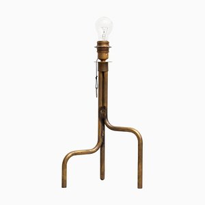 Raw Brass Table Lamp Strapatz by Sabina Grubbeson
