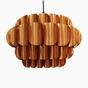 Vintage Copper Ceiling Lamp by Thorsten Orring for Temde