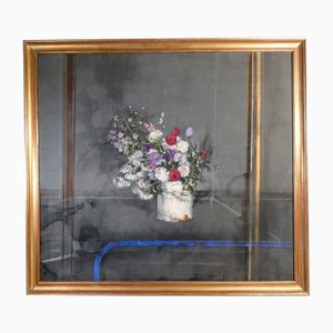 Alberto Sugghi, Blumen Stillleben, 1964, Öl auf Leinwand, gerahmt