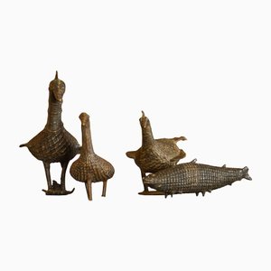 Small Animals in Bronze, Set of 4