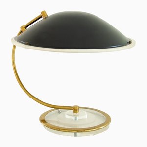 Desk Lamp in Black and Brass from Bauer, 1983