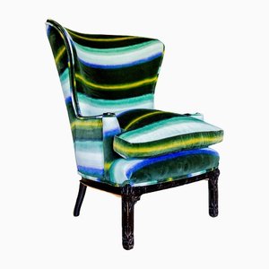Regency Style Wingback Chair, 1950s