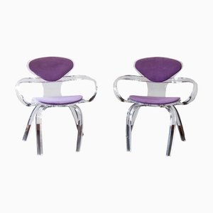 Chairs in Acrylic Glass, 1980s, Set of 2