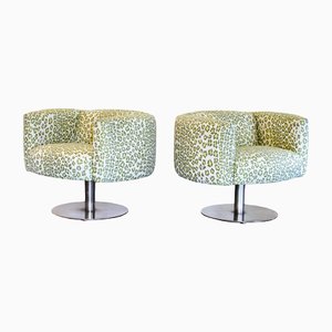 Swivel Chairs in Steel by Carter, Set of 2