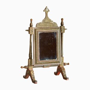 Antique Indian Sadeli Table Mirror
