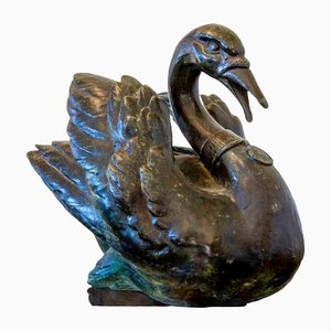 English Fountain of Swan in Bronze
