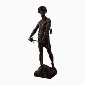 Figurine Vingt Ans Antique en Bronze, France