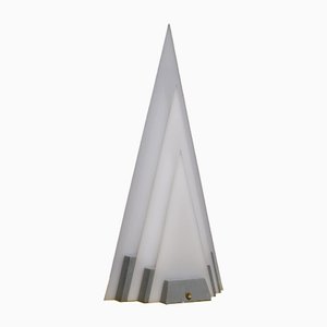 Lampe en Forme de Pyramide en Aluminium et Acrylique, 1970s