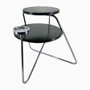 Art Deco Modernist Smoker Table With Tubular Structure from Thonet