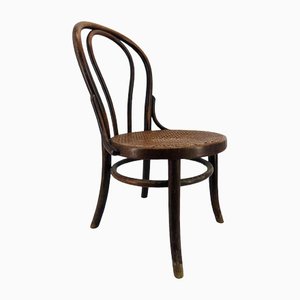 Vintage Early 20th Century Nursing Chair in Caned & Curved Wood from Fischel
