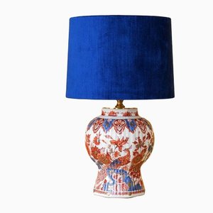 Handcrafted Kujaku Table Lamp from Vintage Royal Delft
