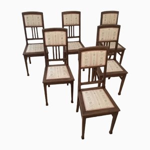 Vintage 20th Century Classical Revival Oak Dining Chairs, Set of 6