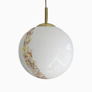 Italian Murano Glass Ball Pendant Lamp from Venini, 1960s