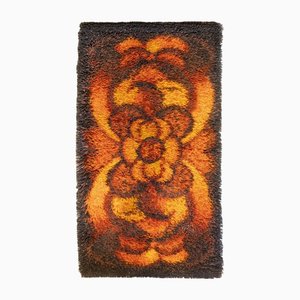 Brown & Orange Flower Carpet from Desso