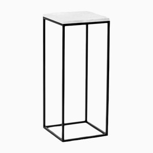 Large White Pillar Side Table by Uncommon