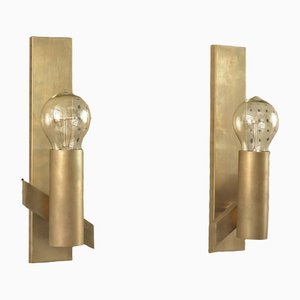 Art Deco Fabrik Wandlampen, Deutschland, 1960er, 2er Set