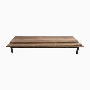 Cansado Bench in Mahogany with 9 Slats by Charlotte Perriand