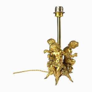Bronze Bacchus Putti Tischlampe aus Bronze, 1900er