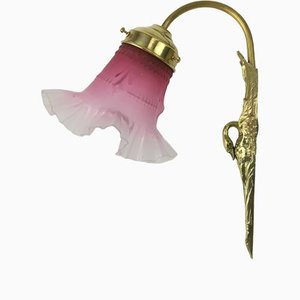 Französische Schwan Wandlampe, 1950er