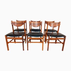Vintage Italian Rosewood Chairs by Gianfranco Frattini, 1960s, Set of 6