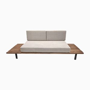 Cansado 13 Slat Bench with Bolster and Fabric Mattress by Charlotte Perriand for Steph Simon