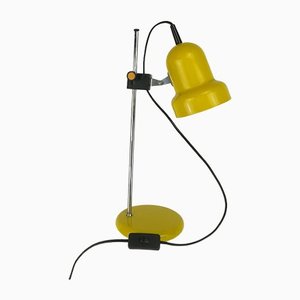 Table Lamp with Adjustable Shade in Yellow, 1970s