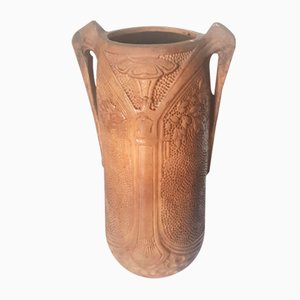 Art Nouveau Unglazed Ceramic Vase