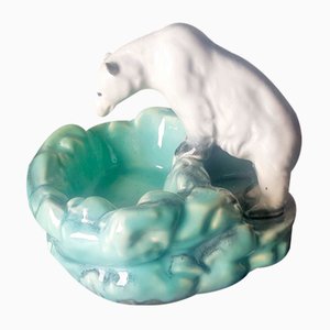 Ceramic Bowl with Polar Bear from Ditmar Urbach