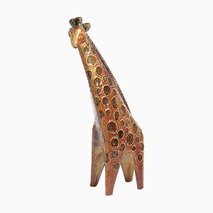 Escultura Zoo Giraffe grande de Lisa Larson para Gustavsberg, años 50