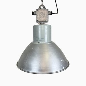 Lampada a sospensione industriale in alluminio di Elektrosvit, anni '60