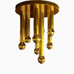 Brass-Plated Ceiling or Wall Lamp by Sciolari for Boulanger