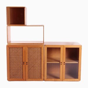 Wall Unit with Display Case and Loose Elements by Derk Jan De Vries, Italy, 1980, Set of 4