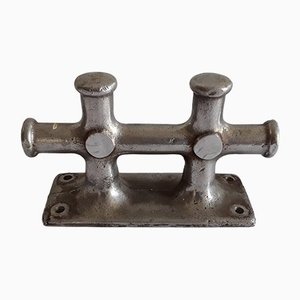 Small Cast Iron Coat Hook Bar in the Form of a Clamp, 1970s