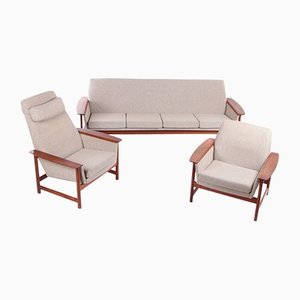 Vintage Sofa & Sessel aus Teak, 1960er, 3er Set