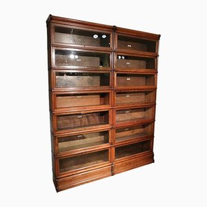 Oak Modular Bookcase from Globe Wernicke, Set of 18