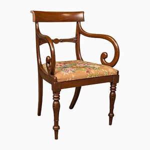 Antique Regency English Scroll Armchair, 1830