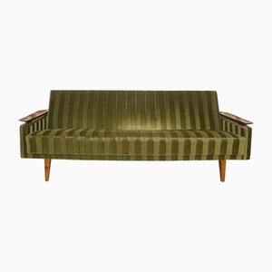 Green Striped Daybed or Folding Couch, 1960s