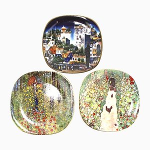 Wall Decorated Plates from Rosenthal & Lilien Porzellan, 1990s, Set of 3