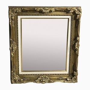 Miroir Rectangulaire Style Louis XV en Bois Doré