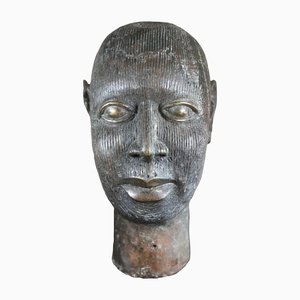 Oba Head in Bronze, 20th-Century